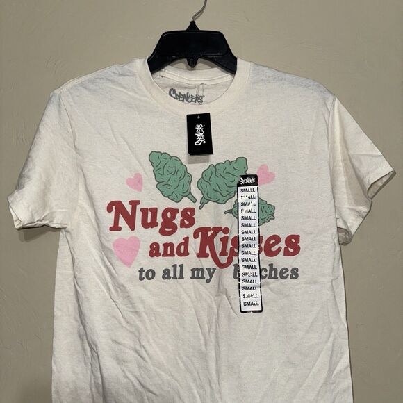 NWT Spencer's‎ T-Shirt Adult Size S Qty 2 t-Shirts Graphic Toasted, Nugs, Kisses - Picture 7 of 13